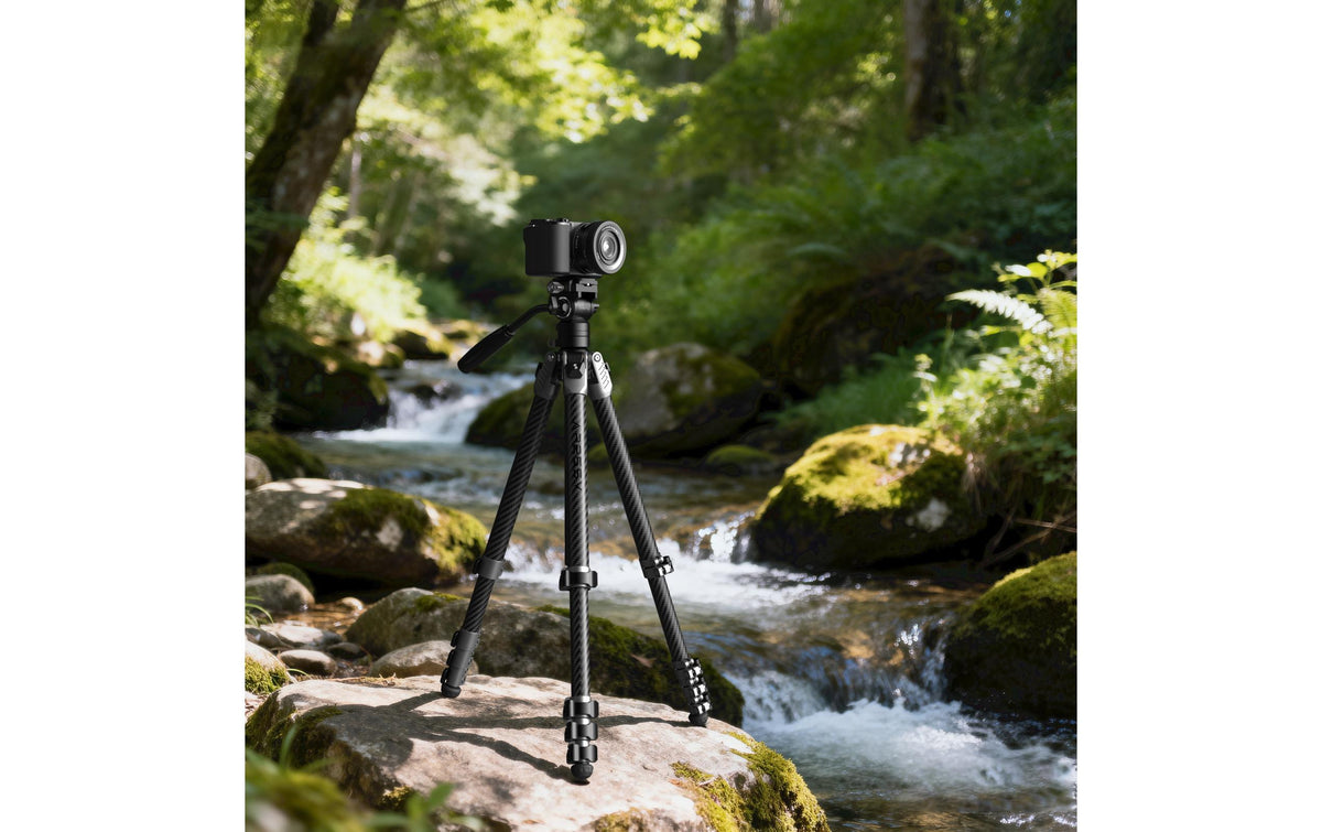 SmallRig AP255Pro Videostativ – bis 160 cm – 8 kg Traglast – Carbon, Schwarz