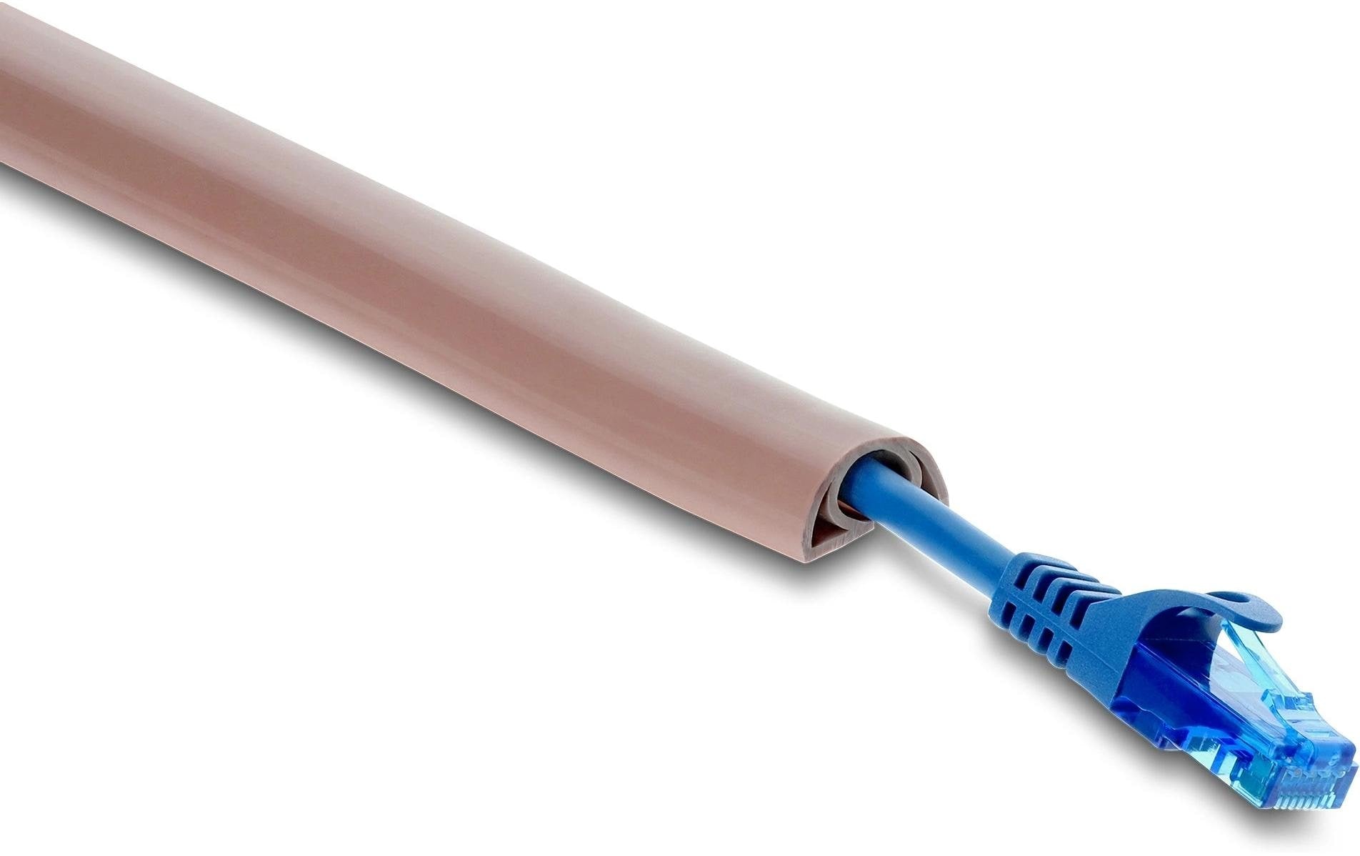 DeLOCK 20763 Wandkanal – 30 × 10 mm – 2 m – PVC – Braun, selbstklebend