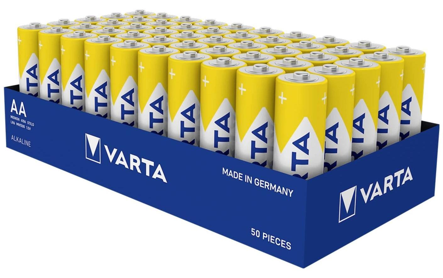 Varta AA Batterien, Alkaline, 1,5 V – 50 Stk.