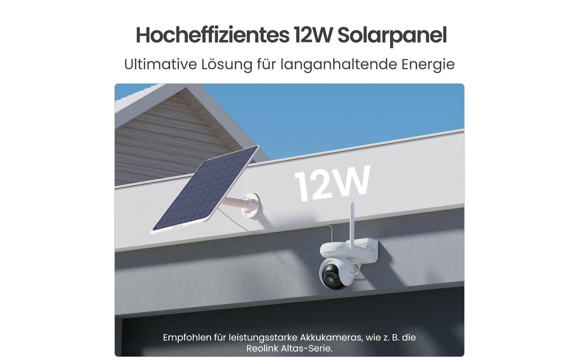 Reolink zubehör Reolink Solarpanel V3 – für Reolink Kameras mit USB-C – Weiss