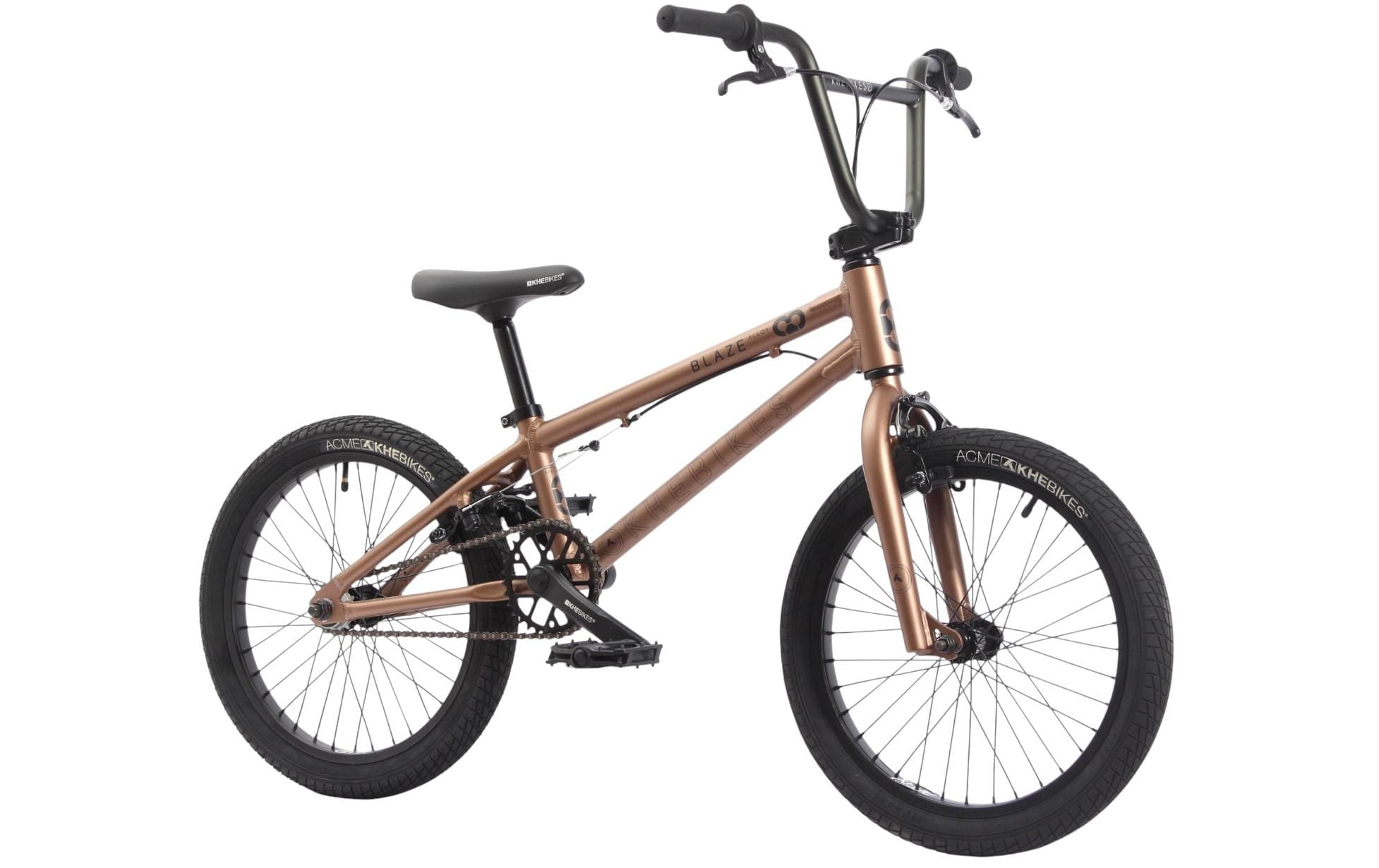 KHE BMX Blaze AL Fahrrad – 18", Felgenbremse, Tragkraft 70 kg – ab 8 Jahren – Aluminium – Bronze