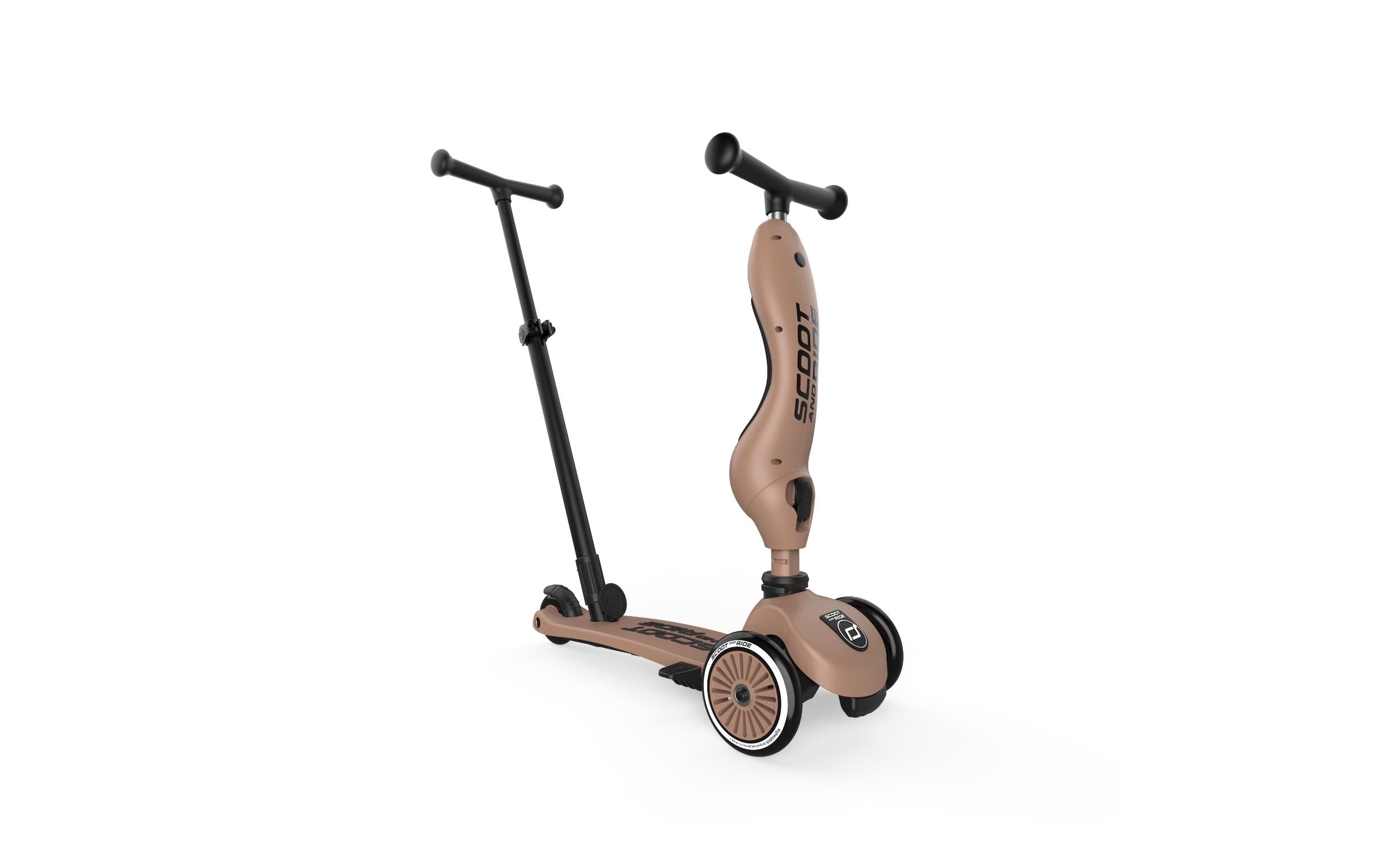 Scoot & Ride Mocha Dreirad – ab 1 Jahr – 56 × 26,5 cm – Kunststoffreifen, Fussbremse – Aluminium, Polycarbonat