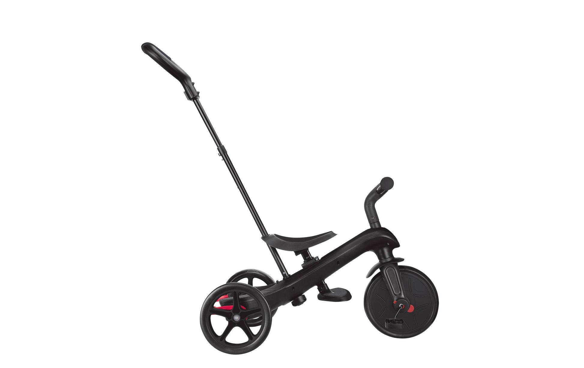 Globber Explorer 4-in-1 Dreirad – verstellbarer Sitz, Schiebestange, bis 20 kg – ab 10 Monaten – schwarz