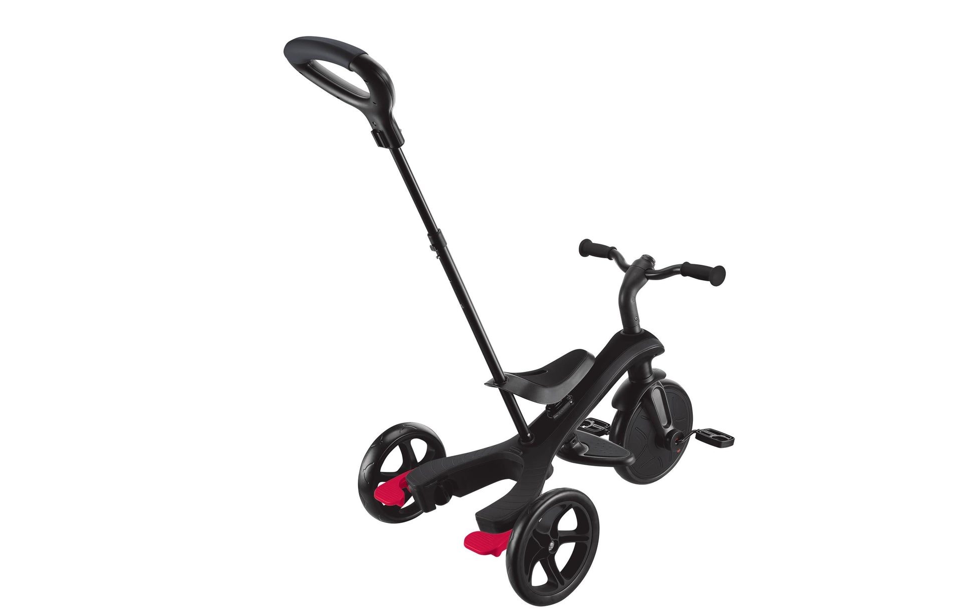 Globber Explorer 4-in-1 Dreirad – verstellbarer Sitz, Schiebestange, bis 20 kg – ab 10 Monaten – schwarz