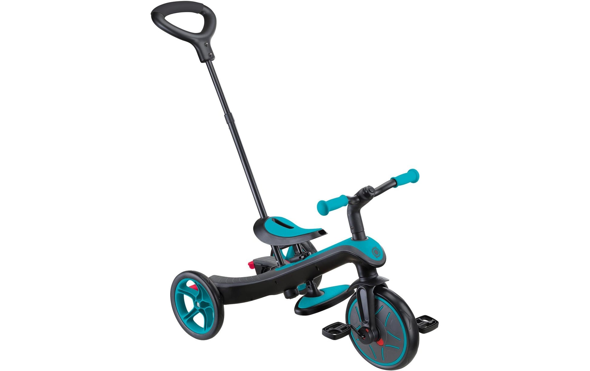 Globber Trike Explorer 4 in 1 – verstellbarer Sitz, Schiebestange, bis 20 kg – ab 10 Monaten – blaugrün