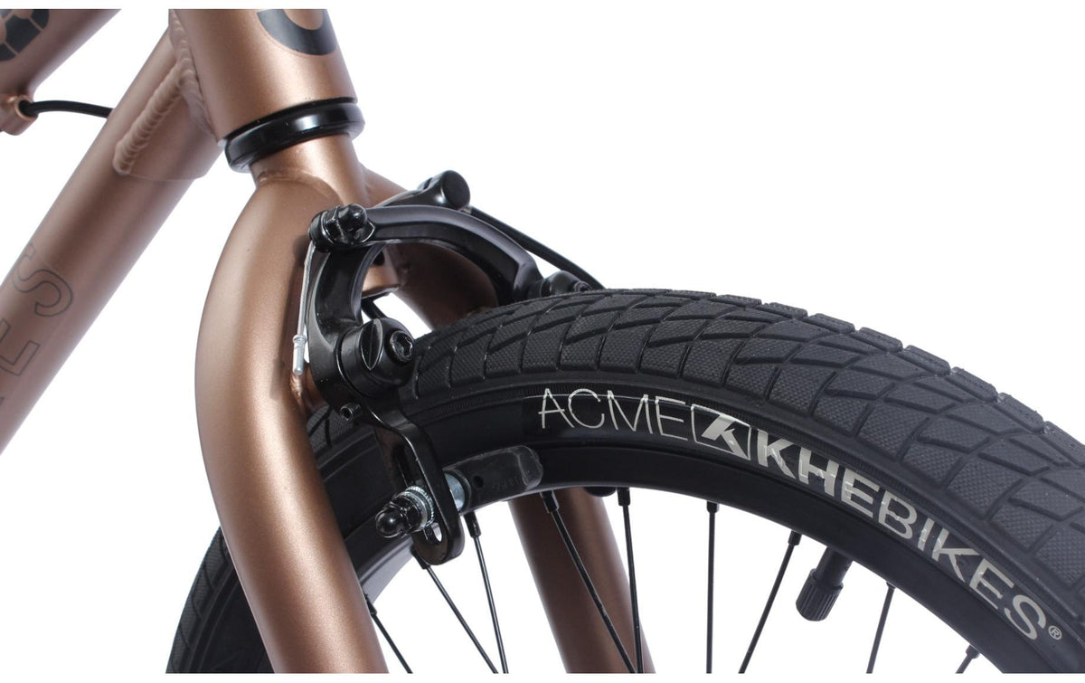 KHE BMX Blaze AL Fahrrad – 18", Felgenbremse, Tragkraft 70 kg – ab 8 Jahren – Aluminium – Bronze