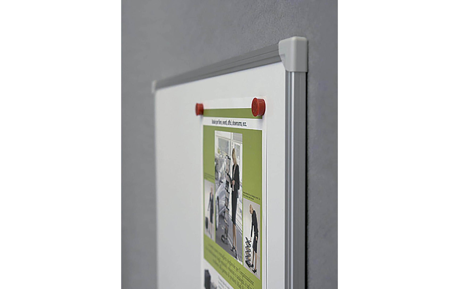 Franken Whiteboard – 90 × 60 cm, lackierter Stahl, magnetisch, Alu-Rahmen, Wandmontage, inkl. Stiftablage