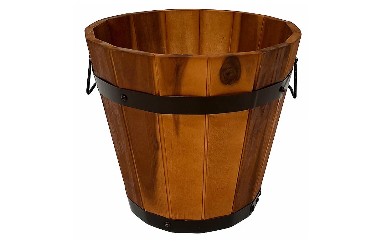 Innovesta Pflanzkübel – Ø 30 × 27 cm – Holz, Braun