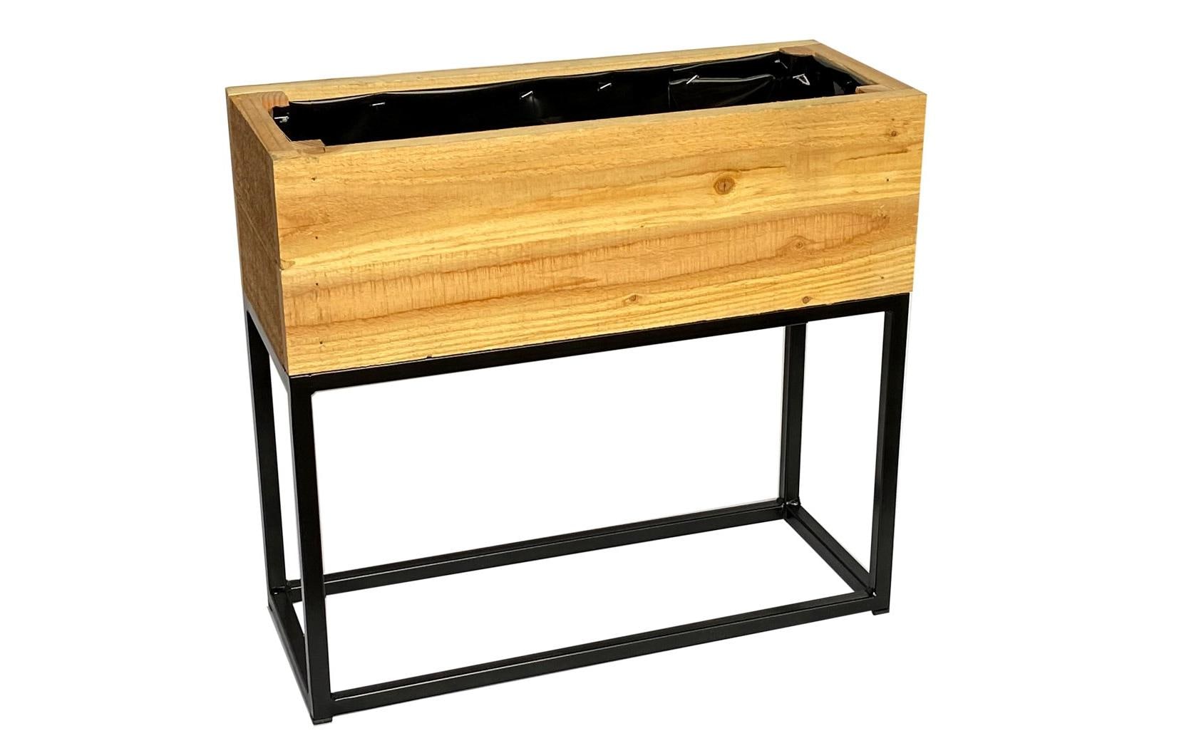 Innovesta Blumenkasten mit Untergestell – 50 × 50 × 20 cm – Holz (Douglasie), braun