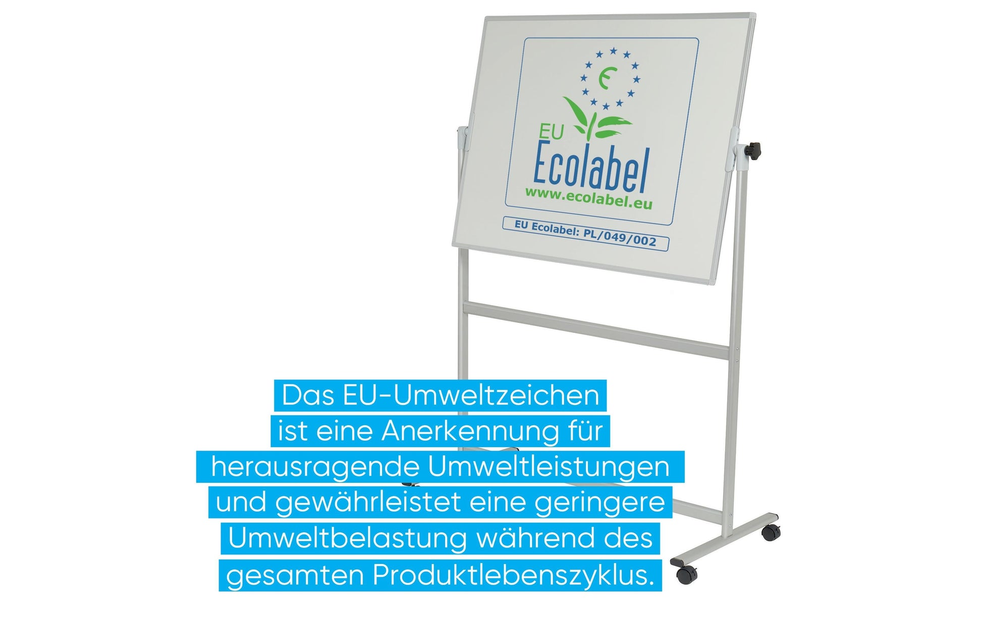 Franken Mobiles Whiteboard – Stahl, magnetisch, beidseitig, drehbar – 120 × 90 cm
