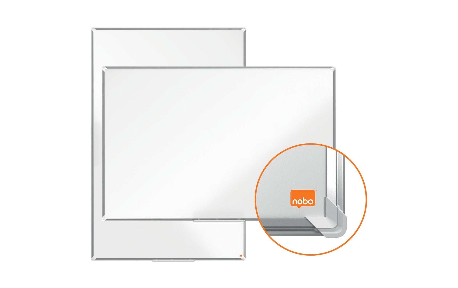 Nobo Whiteboard – 180 × 90 cm, Emaille, Aluminiumrahmen, Wandmontage, inkl. Stiftablage
