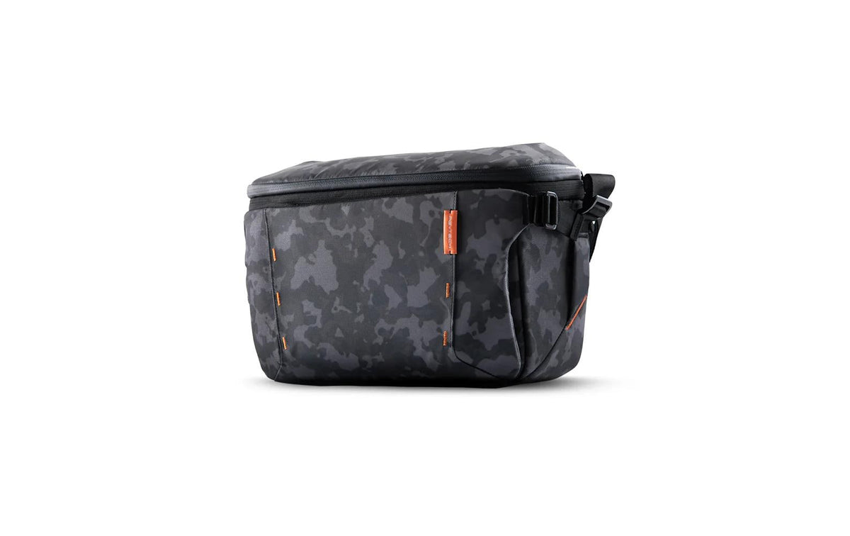 PGYTECH OneMo Sling 11 l Tragetasche – 3 Objektive, spritzwassergeschützt, Crossbody – Grau-Camouflage