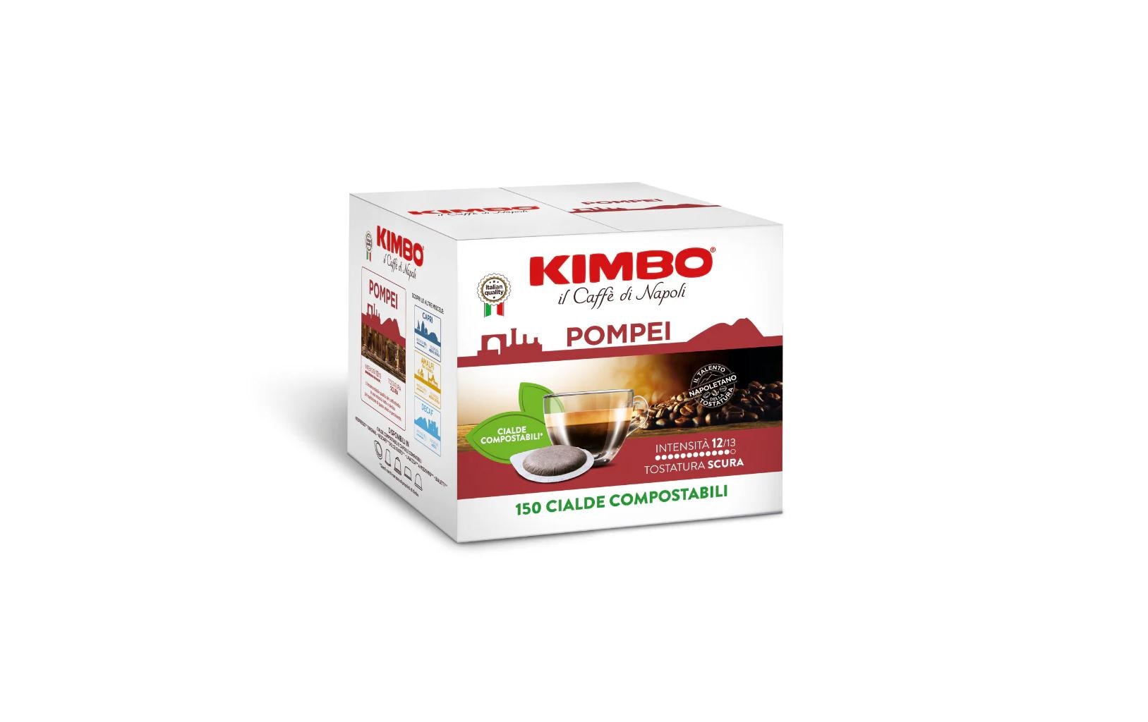 Kimbo Pompei – Kaffeepads für E.S.E. – Espresso, Dunkle Schokolade, 150 Pads