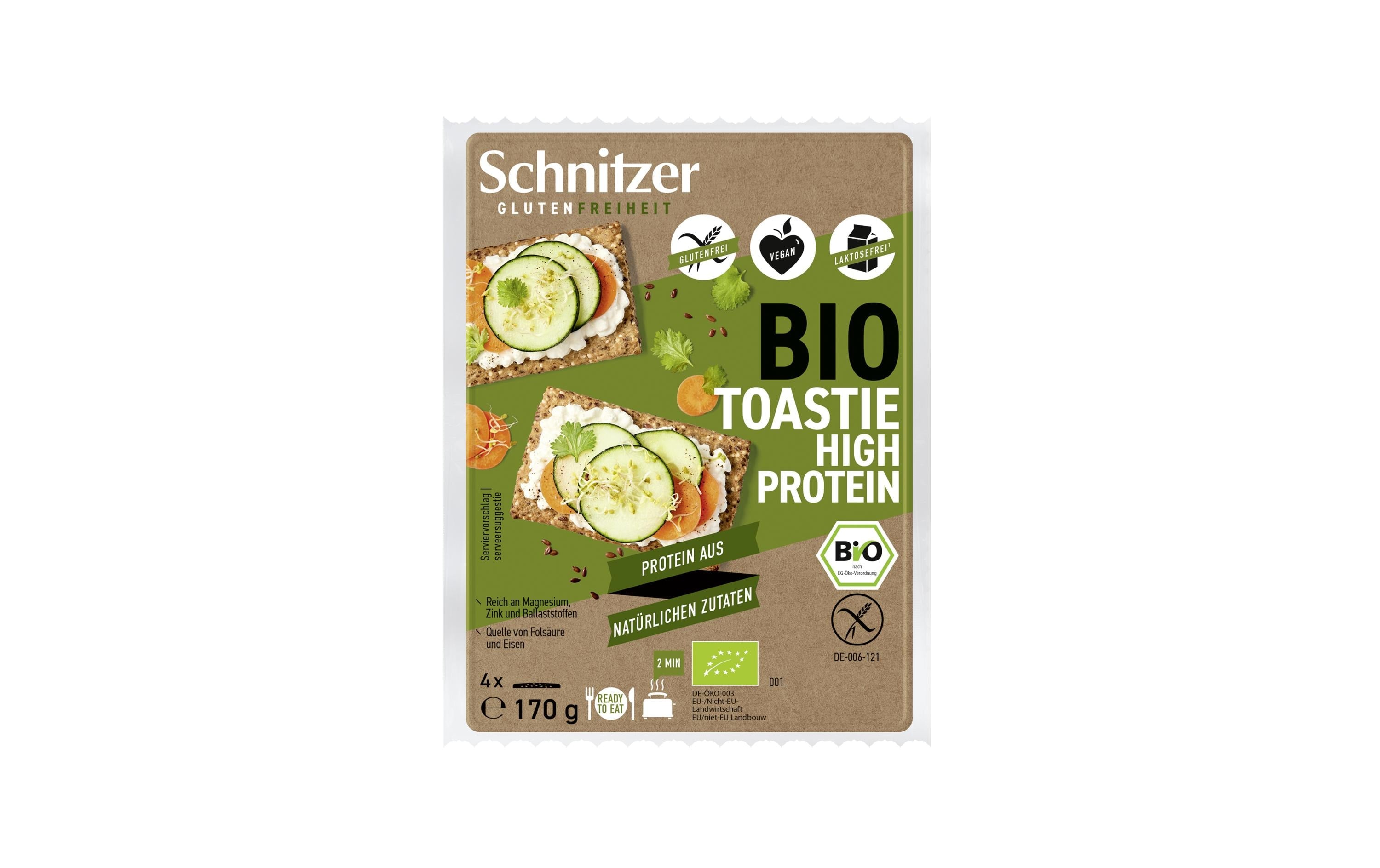 Schnitzer High-Protein Toastie, bio, glutenfrei – 170 g