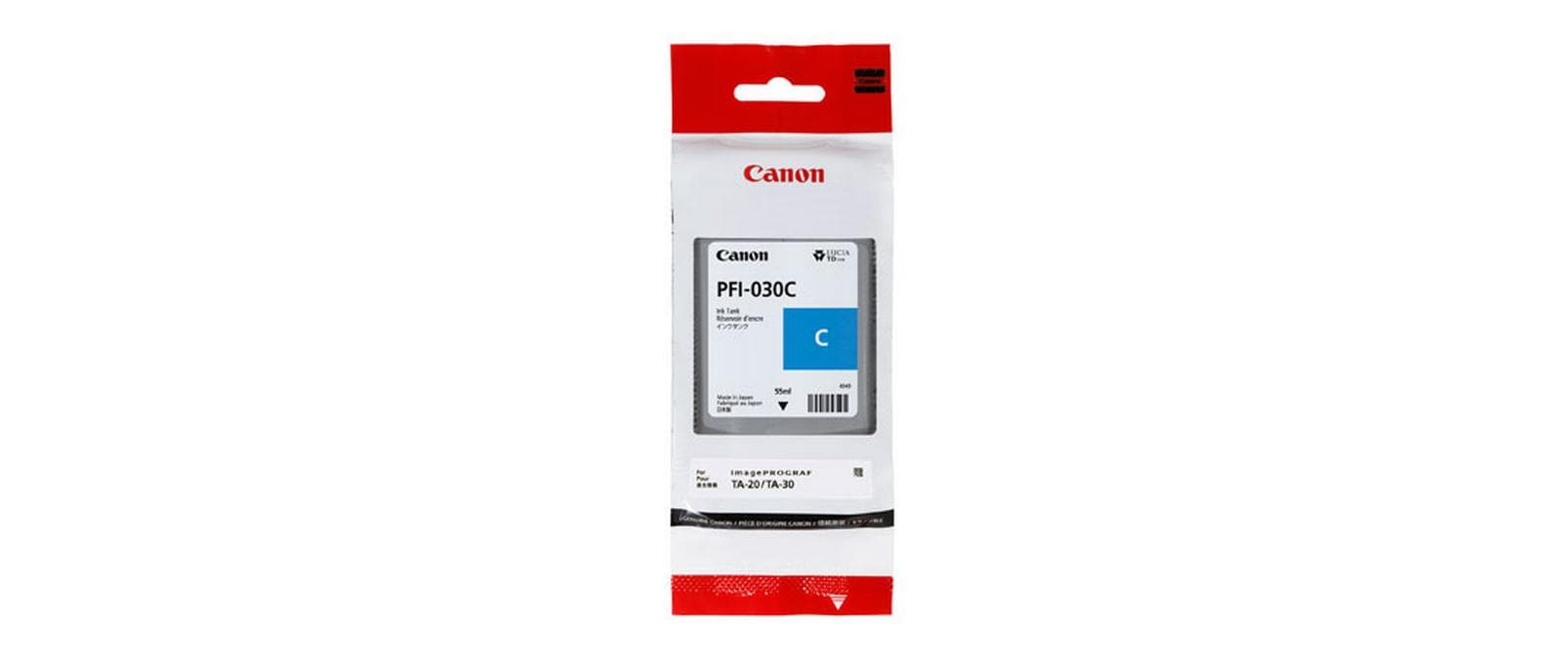 Canon PFI-030C Cyan Tintenpatrone (Original) – 55 ml – für imagePROGRAF TA-20/TA-30 – 3490C001