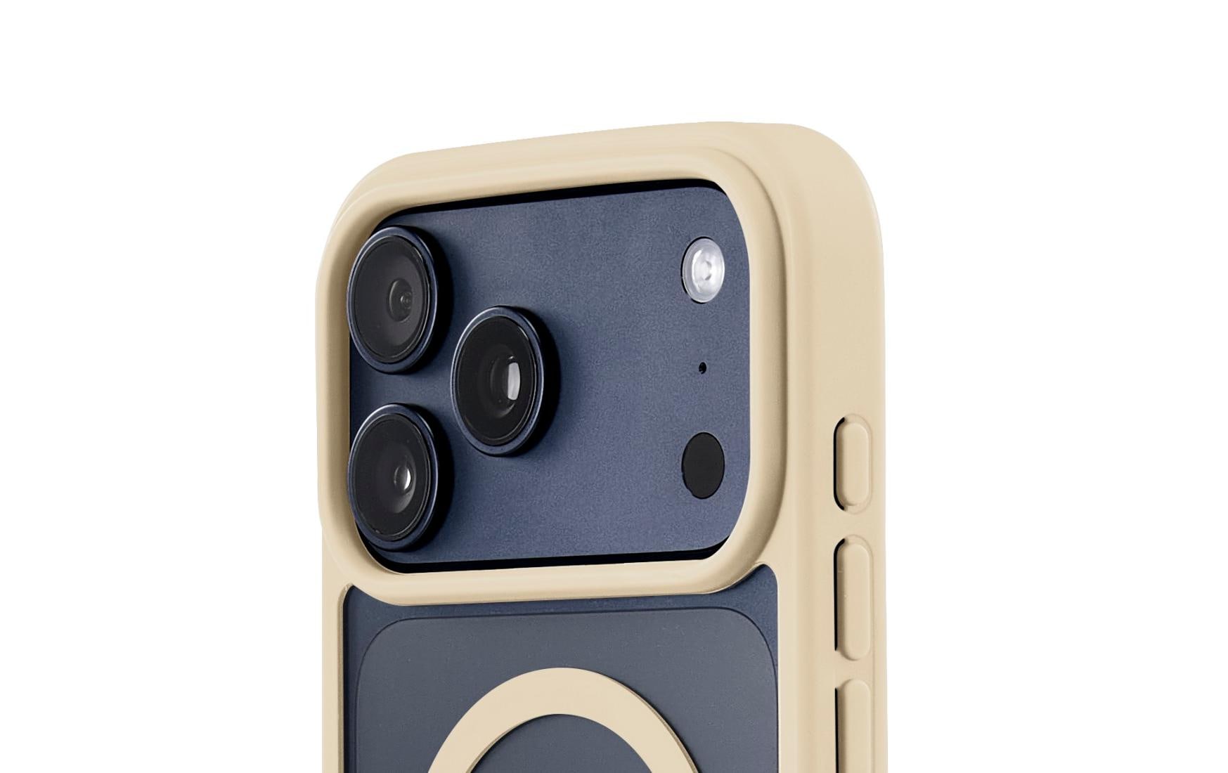Hama Frame Protect – Backcover – für Apple iPhone 17 Pro Max, MagSafe, PC+TPU, Beige