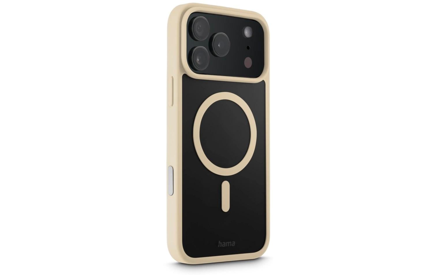 Hama Frame Protect – Backcover – für Apple iPhone 17 Pro Max, MagSafe, PC+TPU, Beige