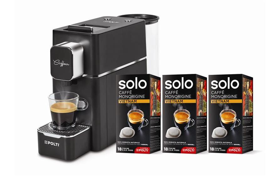 Polti Coffea S15B Espressomaschine (Siebträger) – 19 bar, 0,9 l Wassertank, Schwarz/Silber