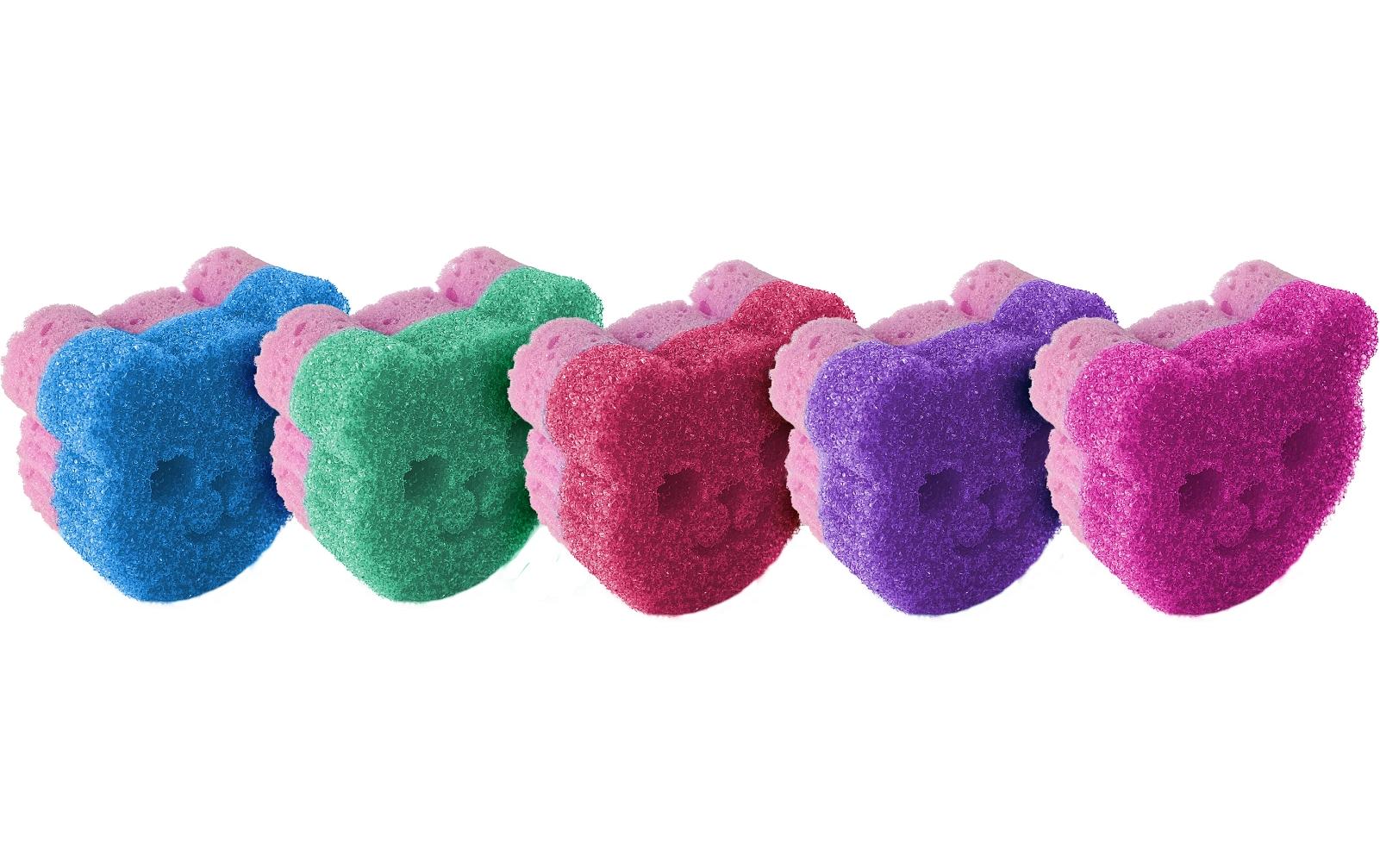 Cpc Broszio Reinigungsschwamm Magic Teddy Duo – Schaumstoff, Teddy-Motiv, mehrfarbig, 5 Stk.