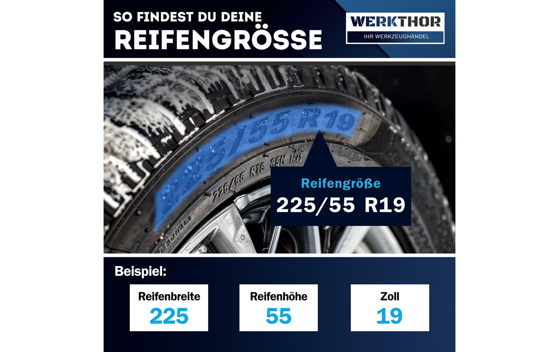Werkthor WT 100 Schneeketten – für Reifen 14–19" – Edelstahl – 2 Stk.