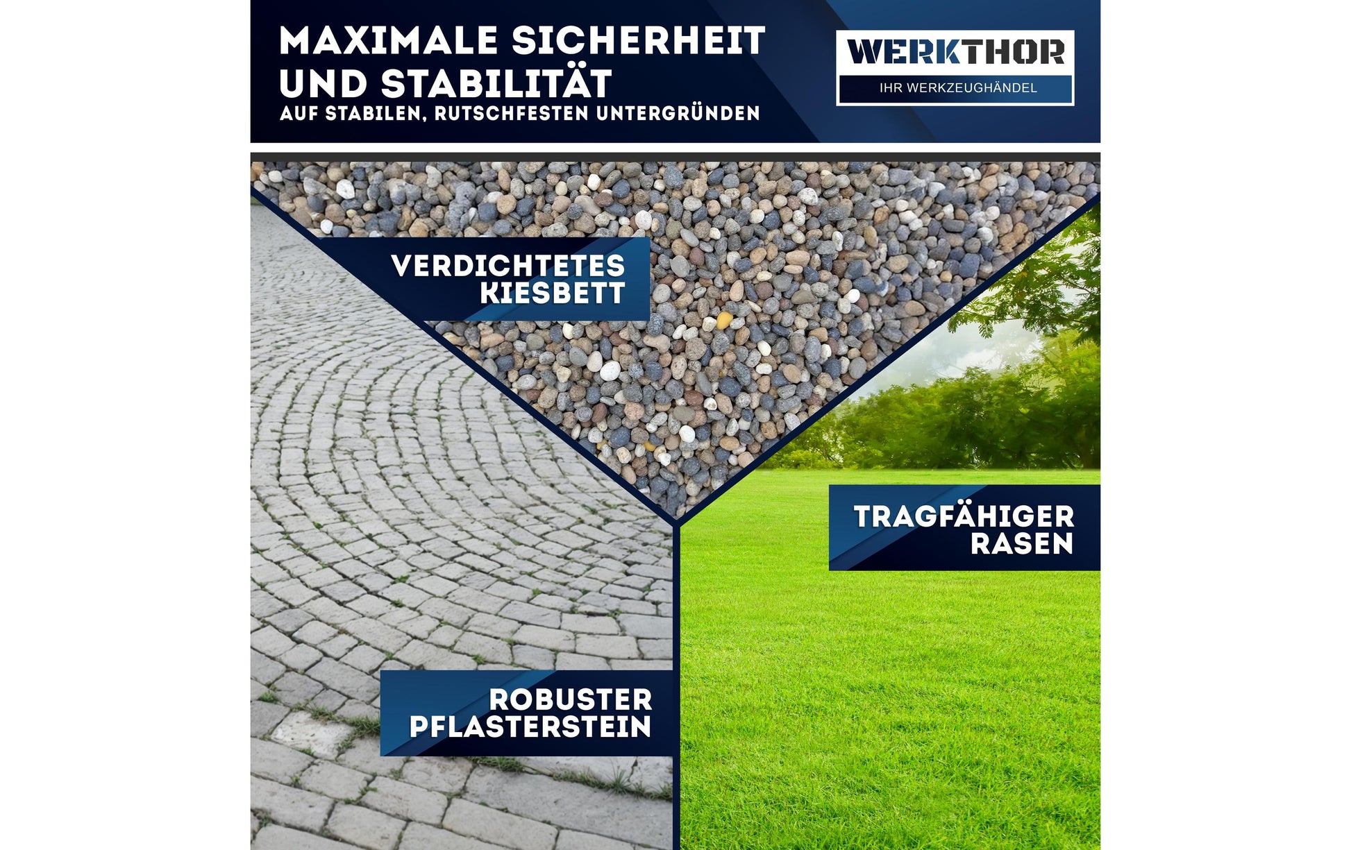 Werkthor Flacher Auffahrkeil – Breite 19 cm – Grau