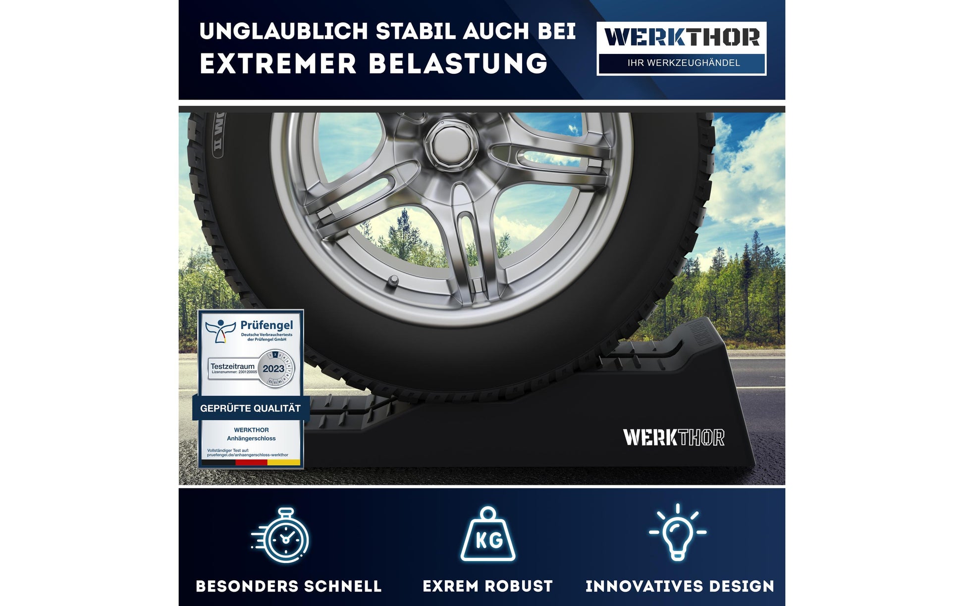 Werkthor Auffahrkeile – Breite 190 mm, bis 5 t – mit Transporttasche