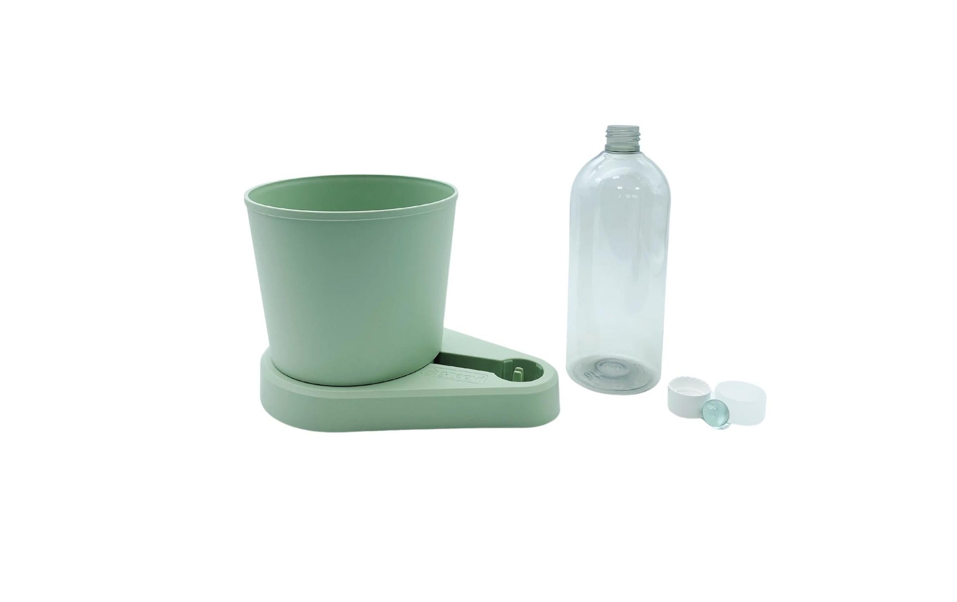 Greevi Kräuterheld Selbstbewässernder Pflanztopf – Ø 10,5 × 21 cm – 1000 ml – Kunststoff, Hellgrün