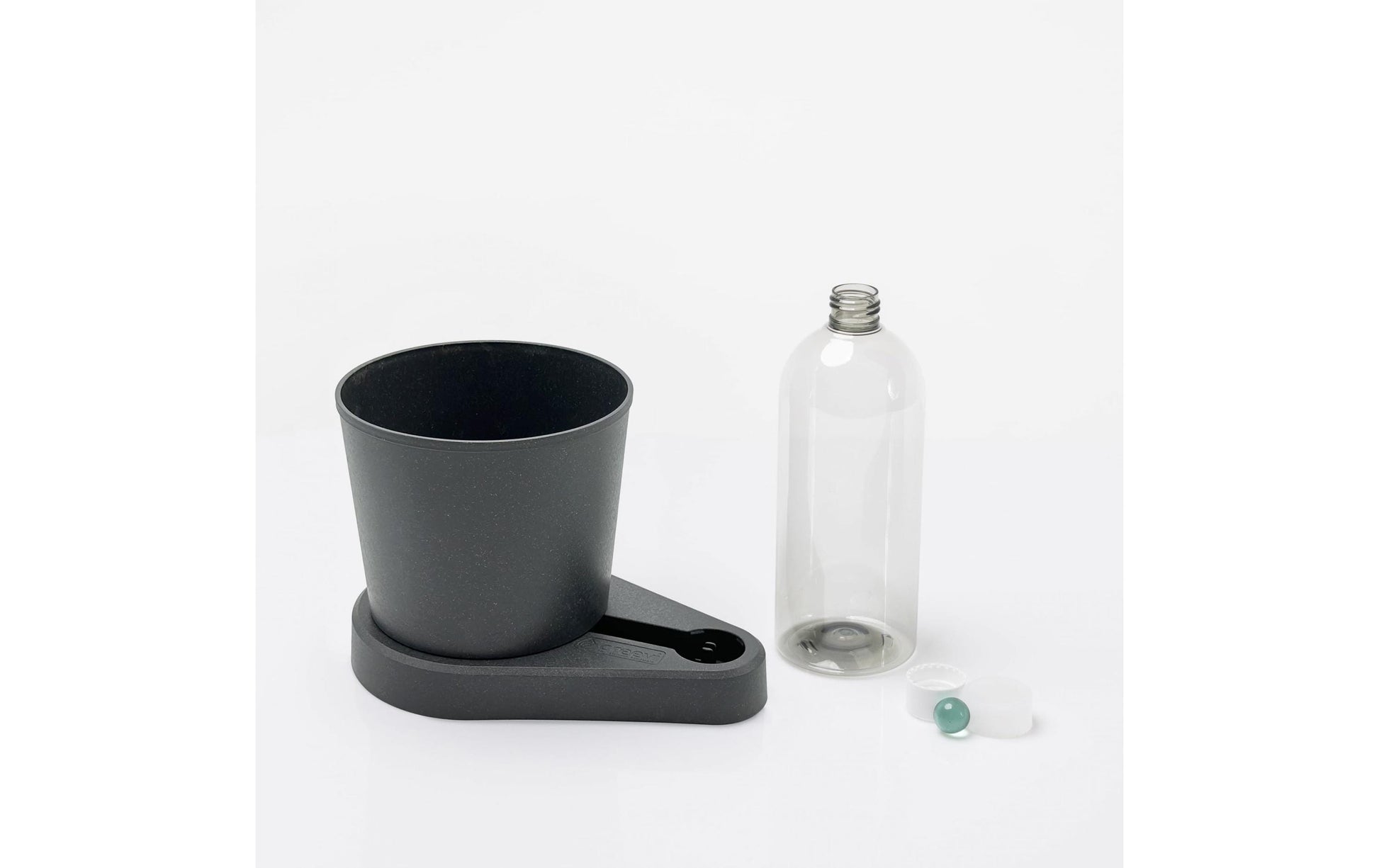 Greevi Pflanztopf – Ø 10,5 × 21 cm, 1000 ml – Kunststoff, Anthrazit – Selbstbewässernd