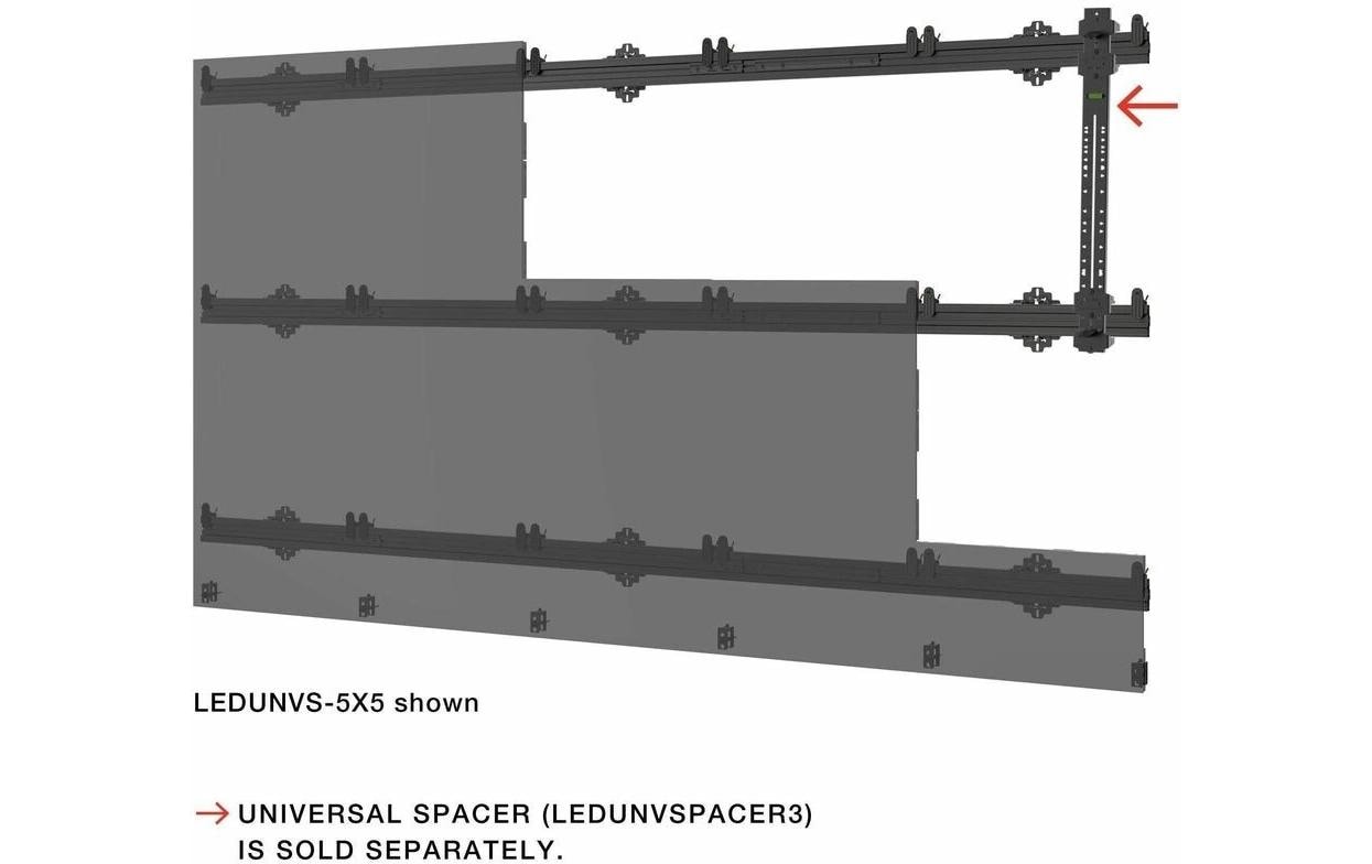 Peerless AV Videowand-Halterung – VESA 610×610, für LED-Module (universal) – LEDUNVS-5X5
