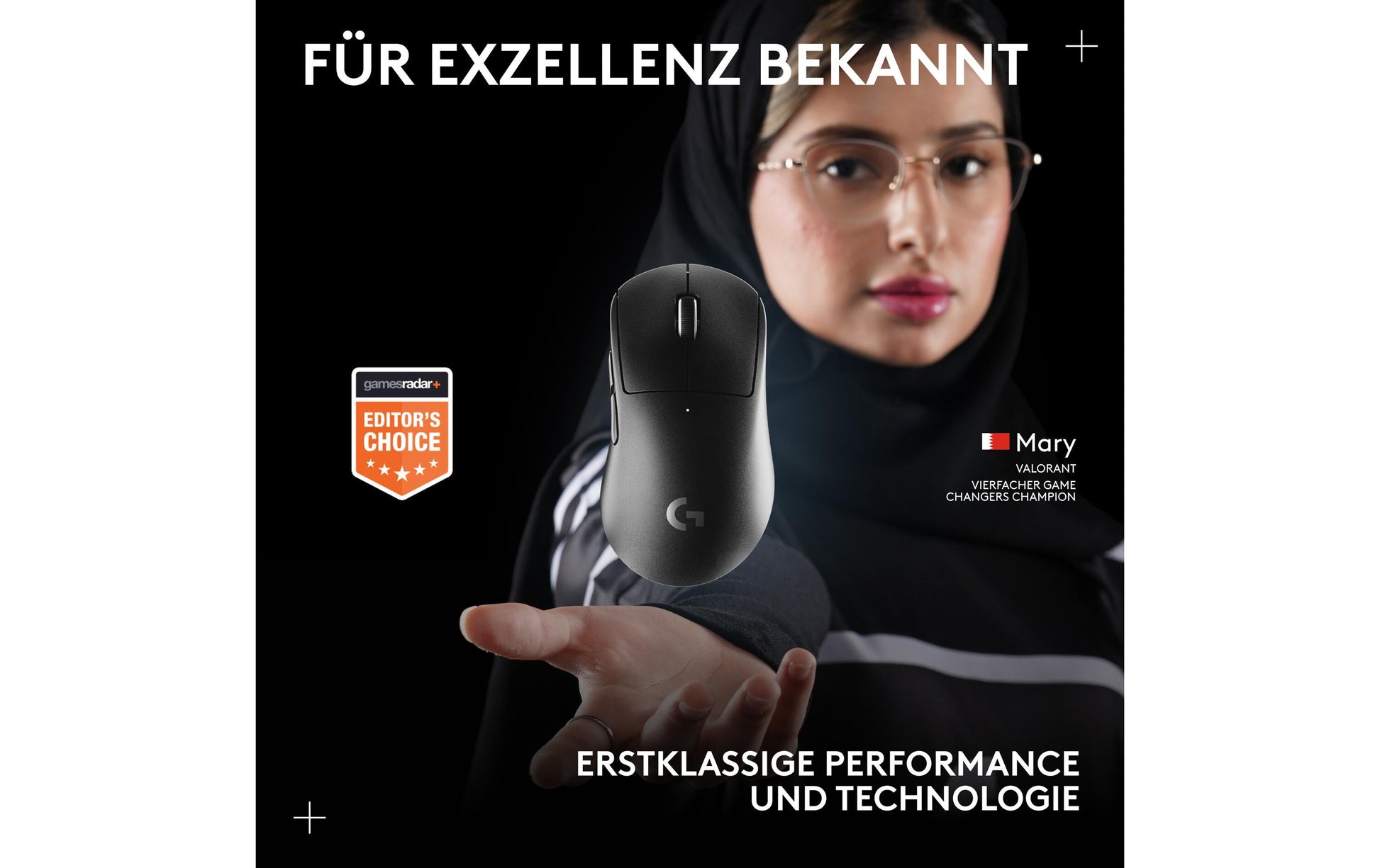 Logitech G PRO X SUPERLIGHT 2 DEX – Gaming-Maus – Kabellos (2,4 GHz), 44000 DPI, Rechts, Schwarz