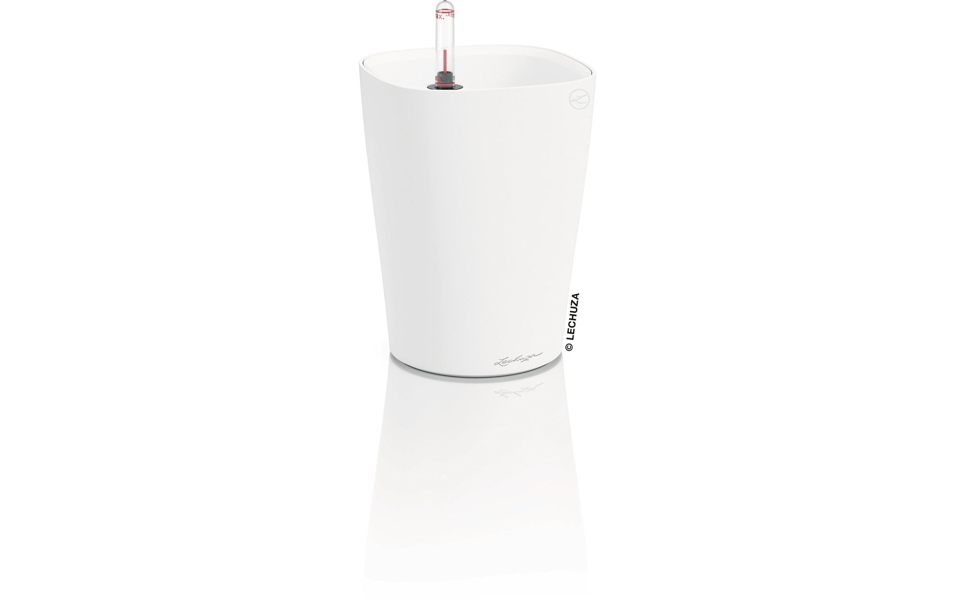 LECHUZA DELTINI Gefäss mit automatischer Bewässerung – 15 × 19 cm – Kunststoff, Weiss