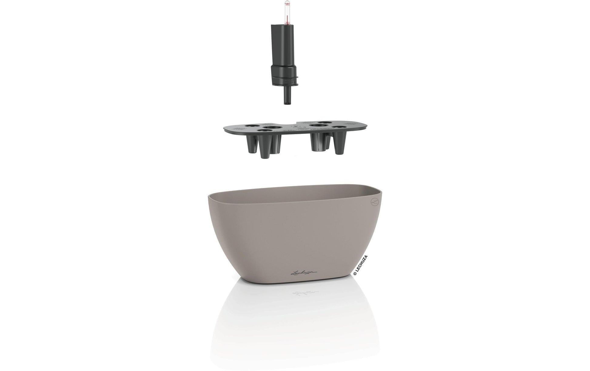 LECHUZA NAVIO Color 20 Pflanzgefäss – für Innen – Automatische Bewässerung – Kunststoff, Sandbraun