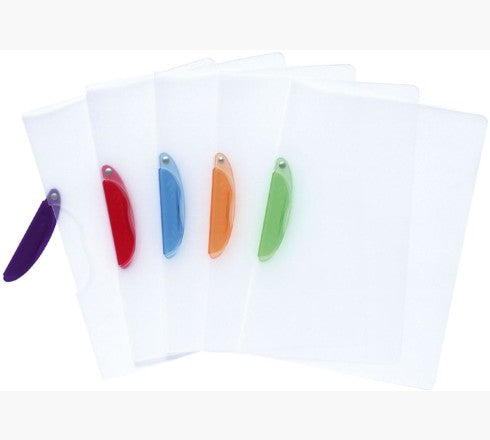 EXACOMPTA Klemmmappe A4 - Clip transparent, Fabre assortiert - 5er Set
