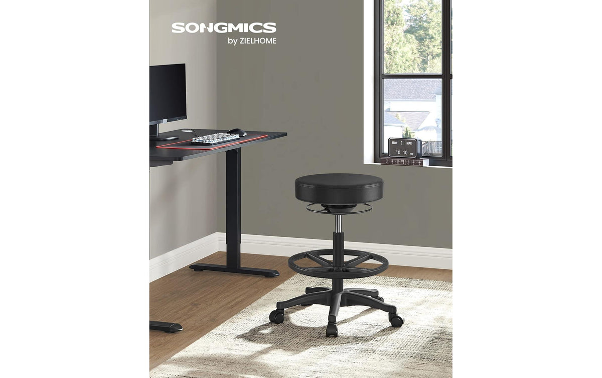 Songmics Stehhocker – Polypropylen/Metall – Schwarz, 59,5–81 cm, bis 110 kg