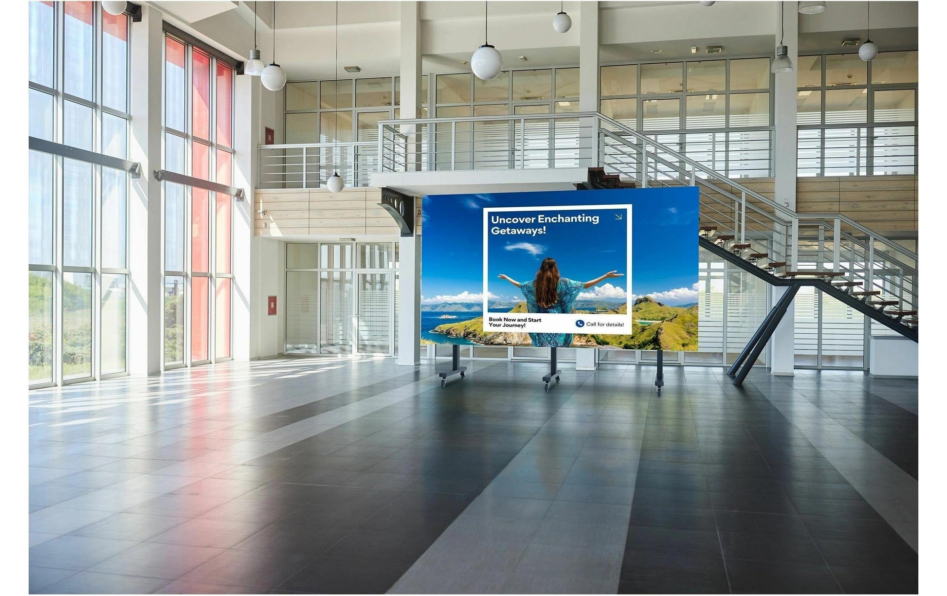 Peerless AV TV-Wagen – für 2×2 LED, mit Rollen – LEDMTL-2X2