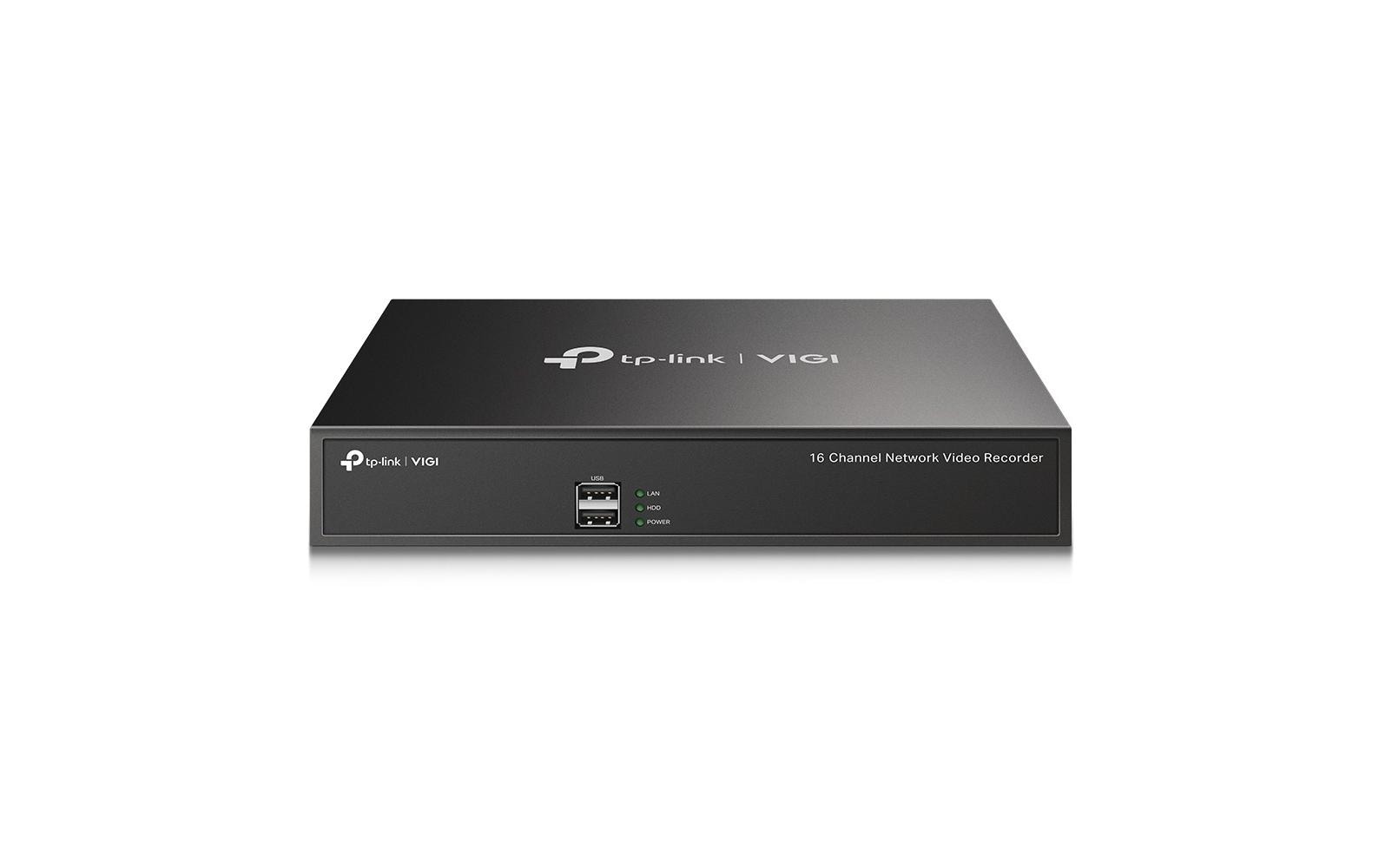 TP-Link VIGI NVR1016H Netzwerk-Video-Recorder – 16 Kanäle, 1080p, 10 TB, für ONVIF, schwarz