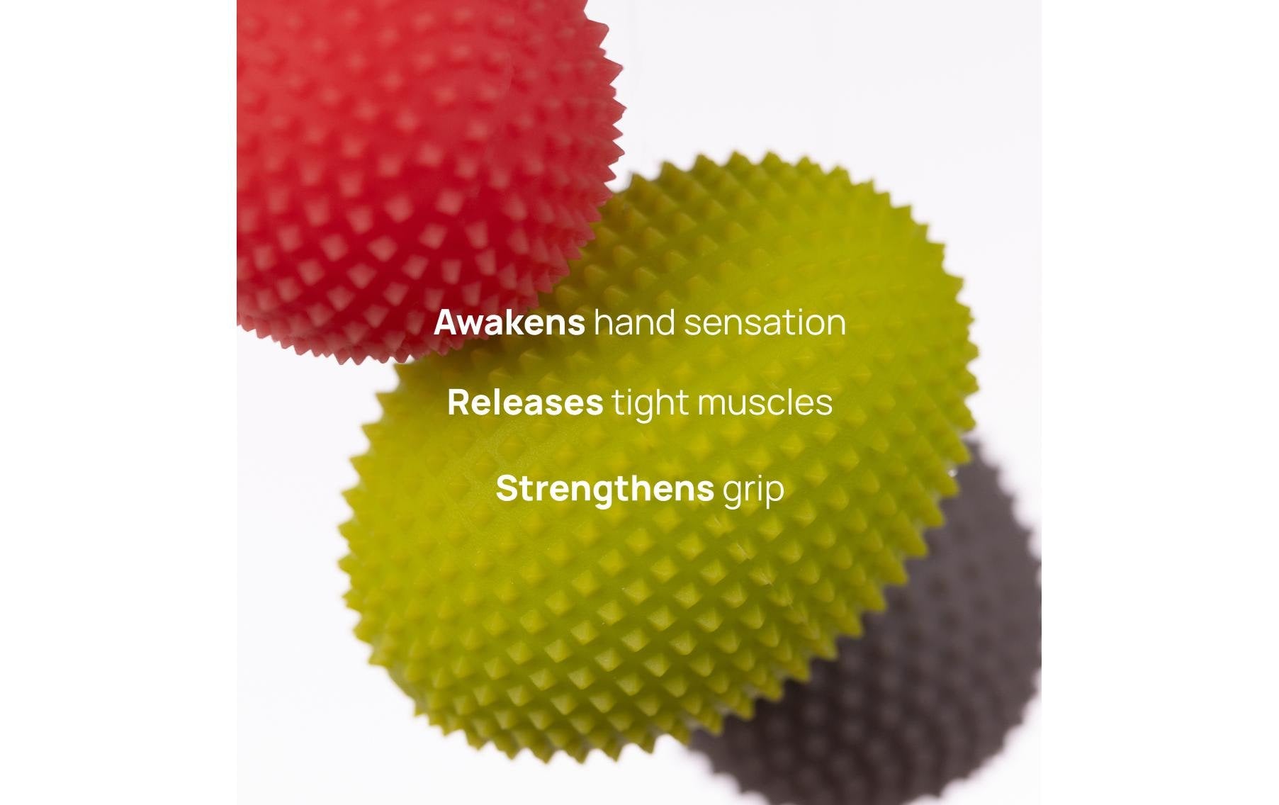 Naboso Waschhandschuhe Hand Sensory Kit – grau, grün, rot