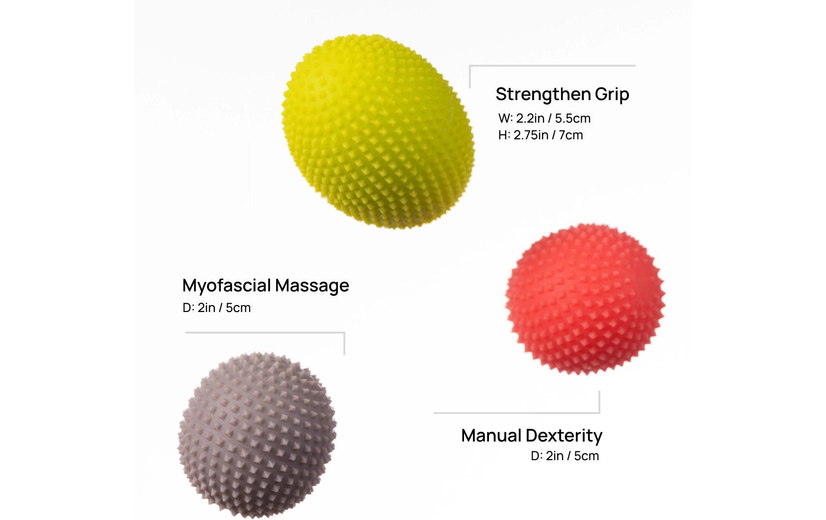 Naboso Waschhandschuhe Hand Sensory Kit – grau, grün, rot