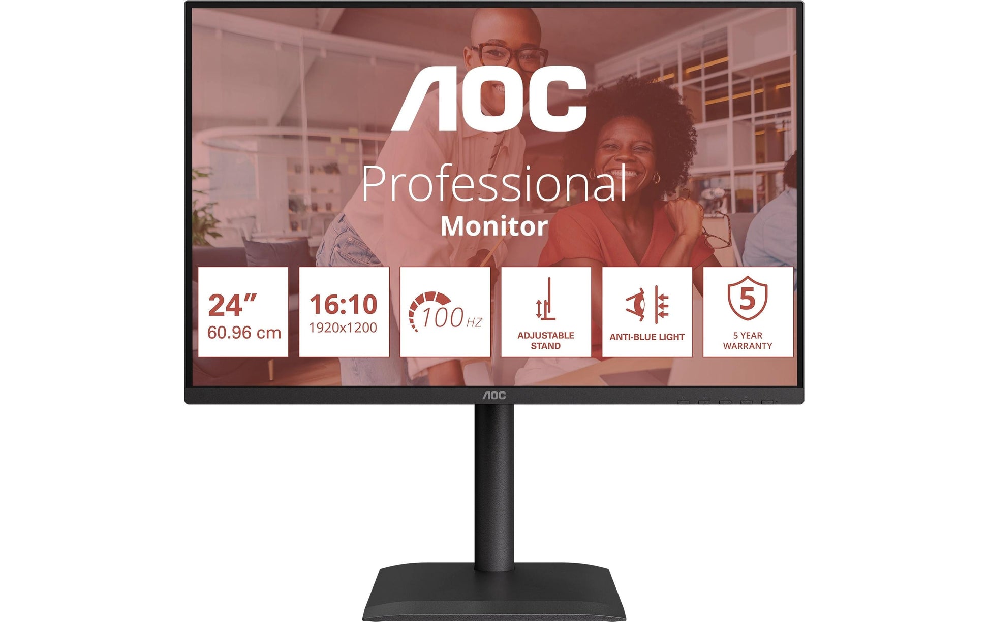 AOC E4 X24E4U – 24", 1920 × 1200 (Full HD), IPS, 100 Hz, HDR