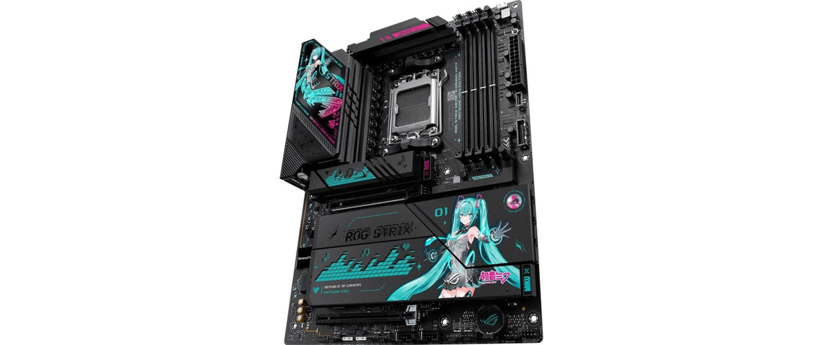 ASUS ROG STRIX X870E-H GAM WF7 MIKU – Mainboard – AM5, AMD X870E, ATX, DDR5, für Ryzen 7000/8000/9000