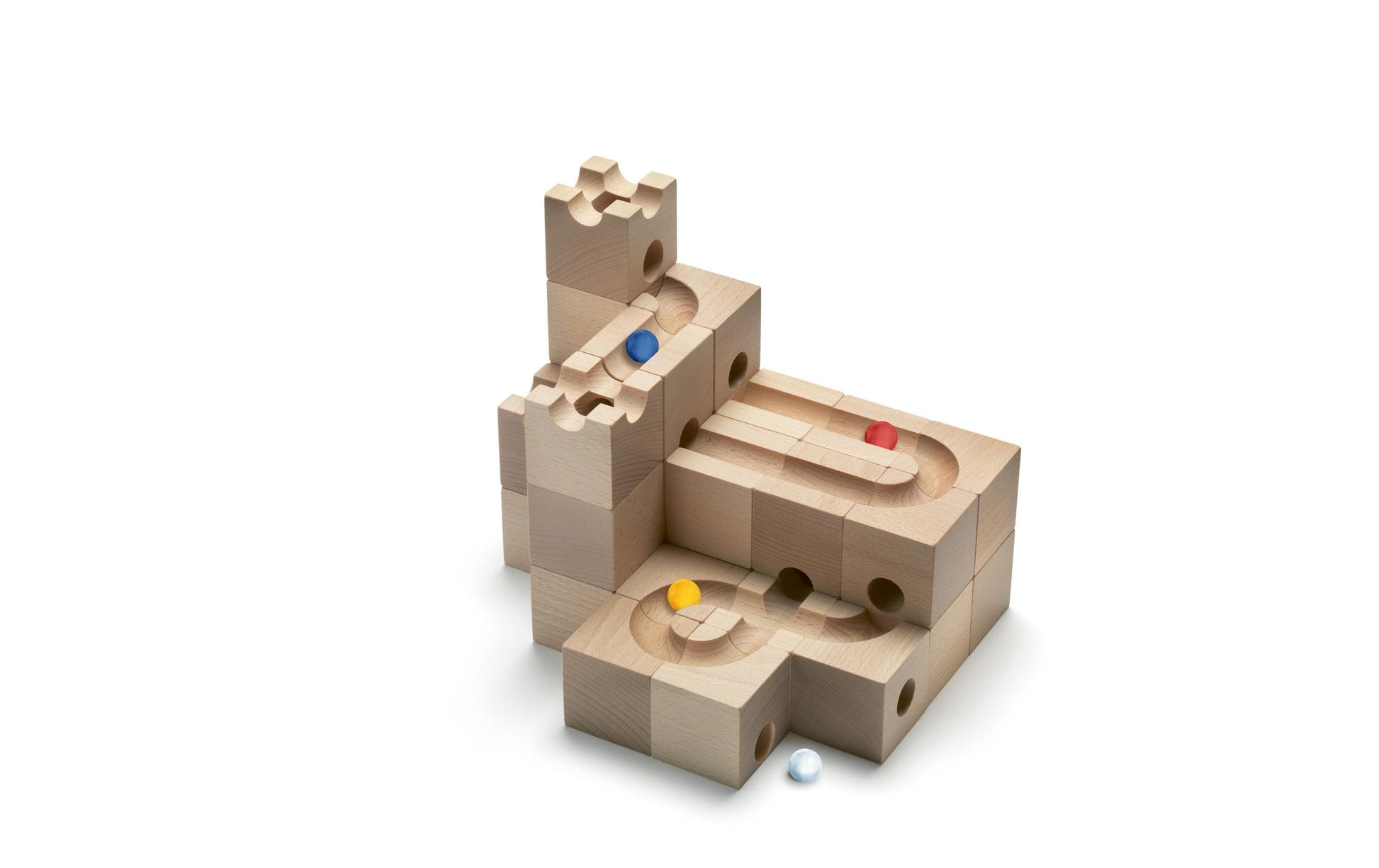 Cuboro Standard 32 Stapelblöcke – 37-teilig – ab 5 Jahren – Buche