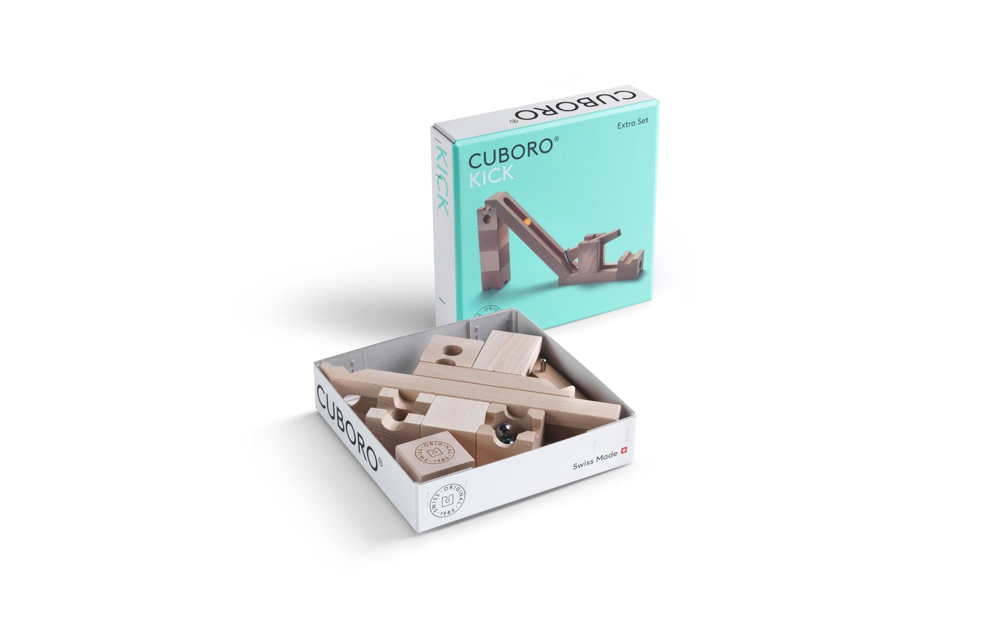 Cuboro KICK Murmelbahn – 13-teilig – ab 8 Jahren – Buche