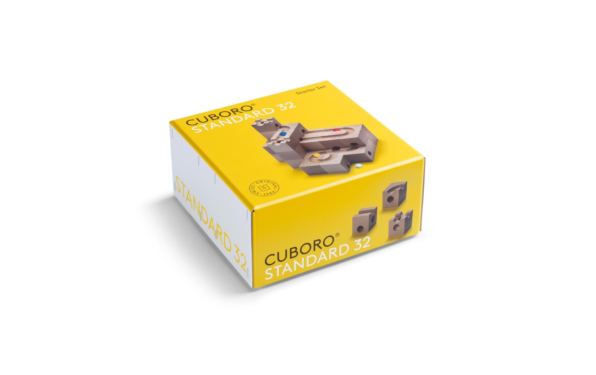 Cuboro Standard 32 Stapelblöcke – 37-teilig – ab 5 Jahren – Buche