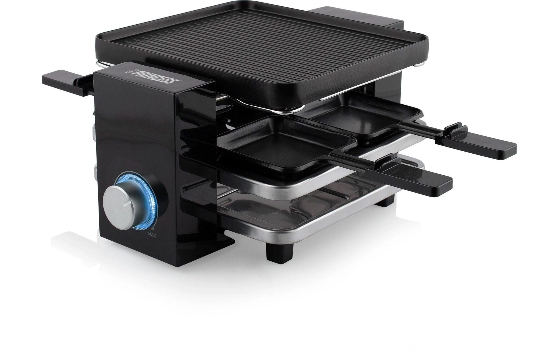 Princess Raclette-Grill Raclette Piano 162915 – 4 Personen, 700 W – Schwarz