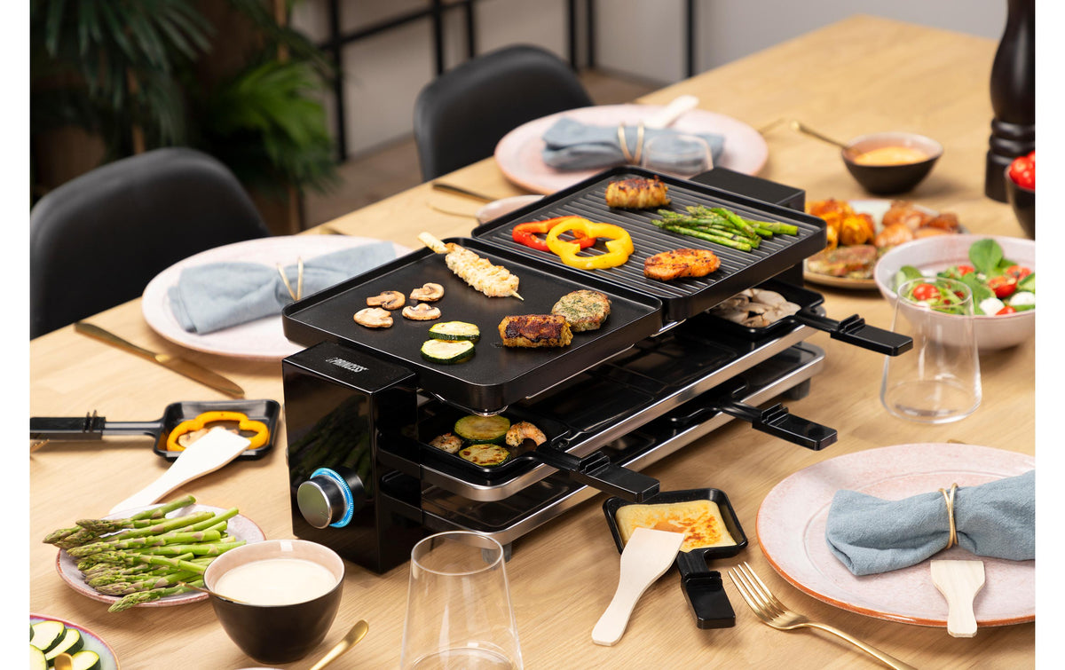 Princess Raclette-Grill Piano 162925 – 8 Personen, 1200 W, teflonbeschichtet – schwarz