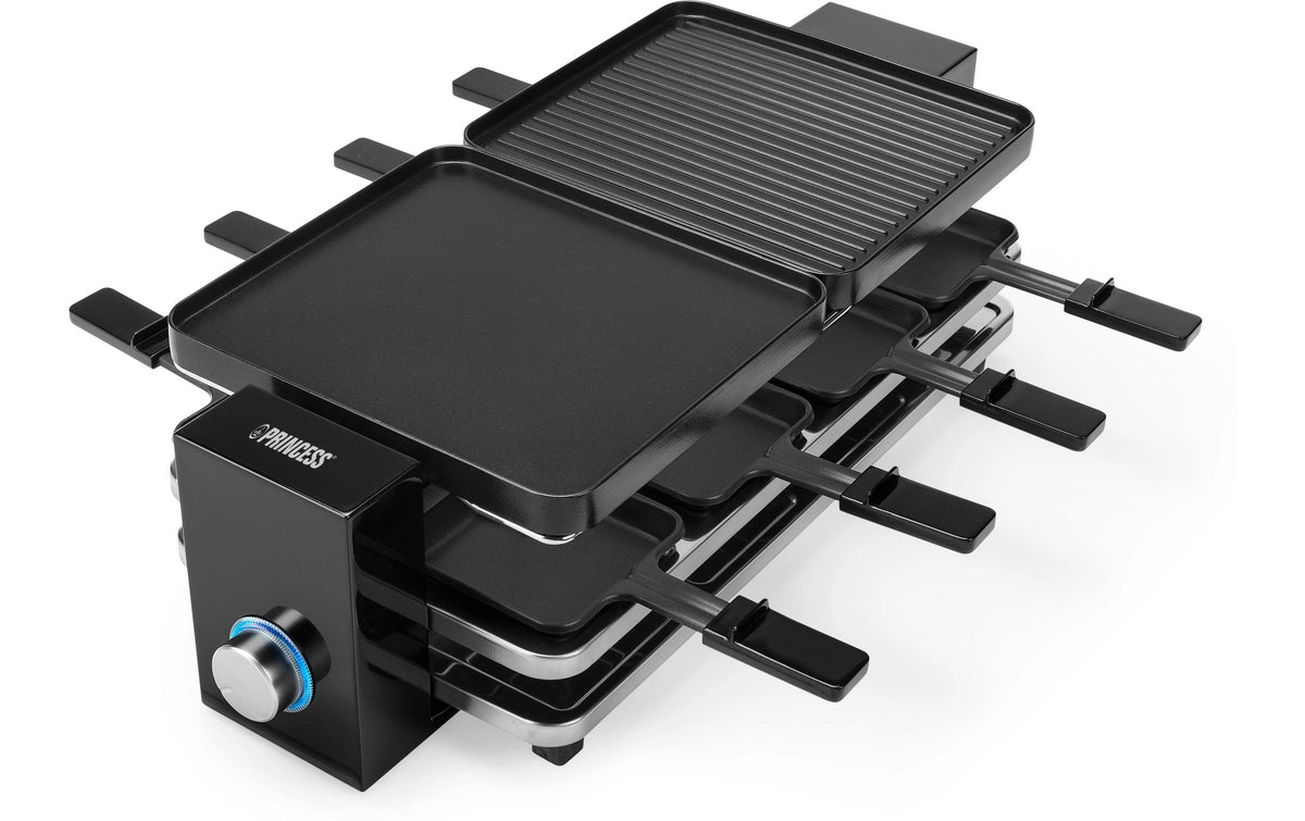 Princess Raclette-Grill Piano 162925 – 8 Personen, 1200 W, teflonbeschichtet – schwarz