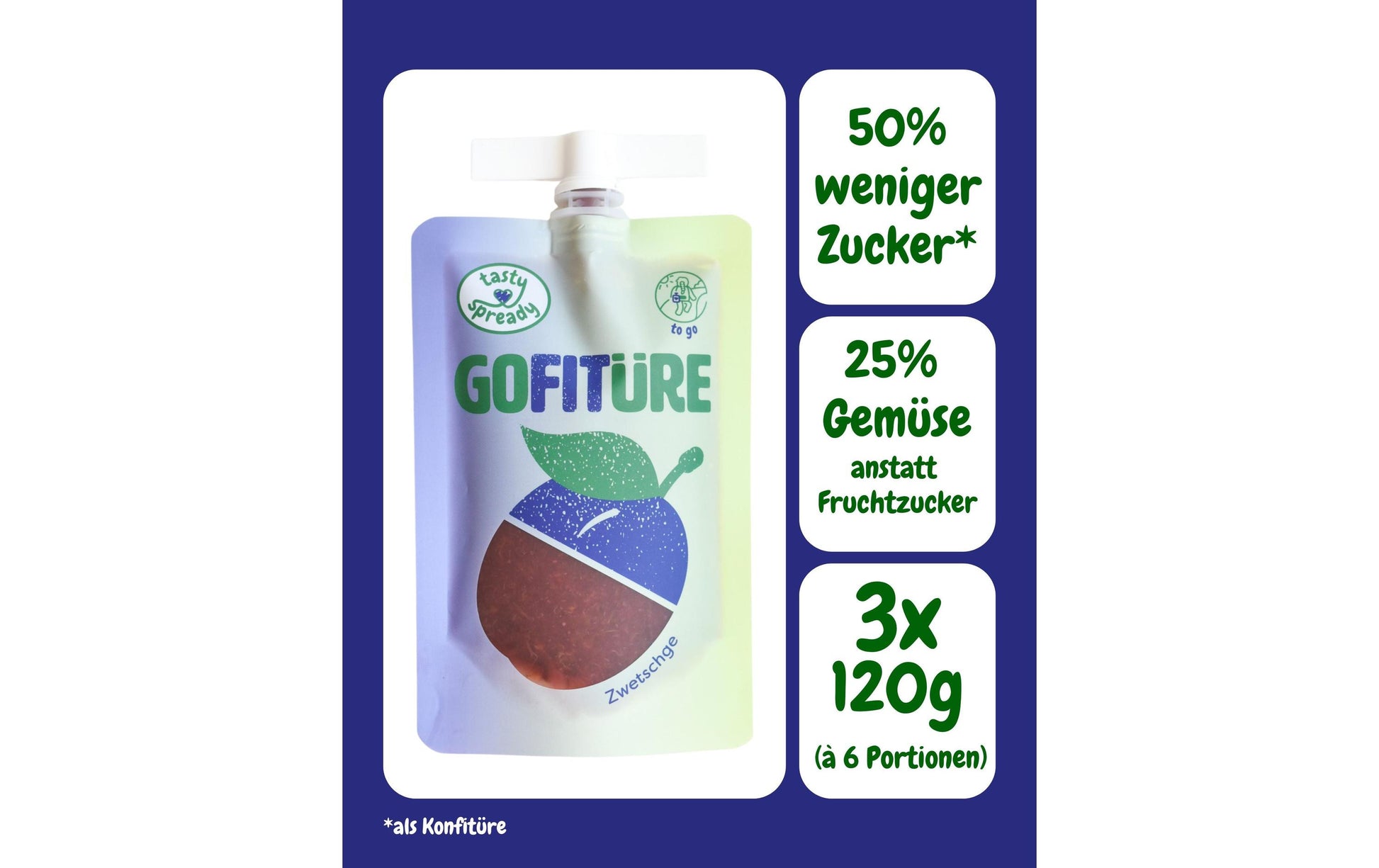 Gofitüre Vegane Zwetschgenkonfitüre – 120 g