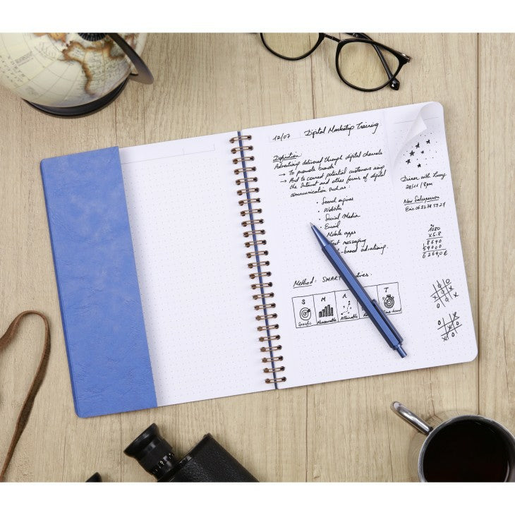 Clairefontaine Notizbuch – A5+ (160 × 210 mm) – 120 Seiten – 90 g/m² – Doppelspirale, schwarz, PEFC
