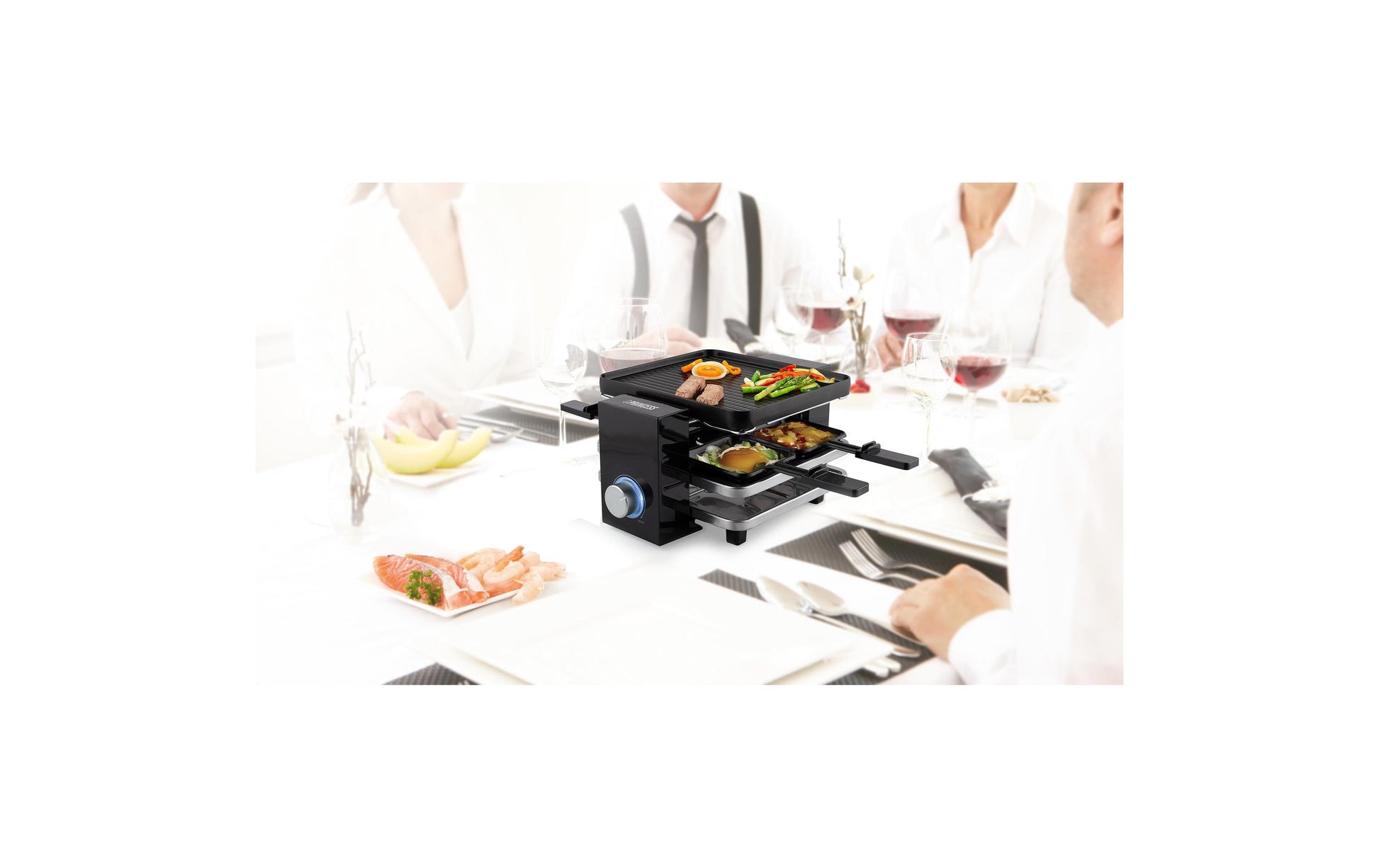 Princess Raclette-Grill Raclette Piano 162915 – 4 Personen, 700 W – Schwarz
