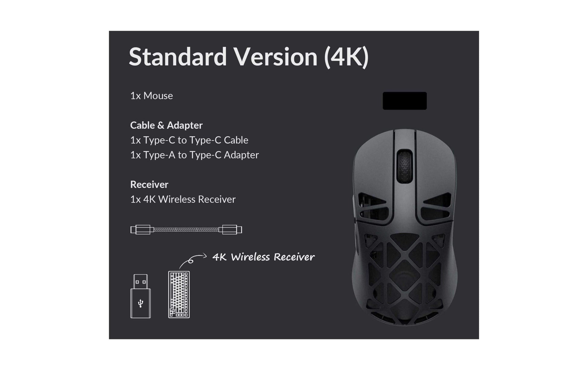 Keychron M3 Mini Metal Edition – Gaming-Maus – Kabellos (Bluetooth/2,4 GHz), 26000 DPI, Rechts, Grau, Schwarz